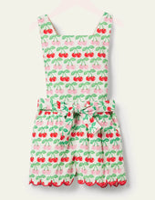 Load image into Gallery viewer, NWT Mini Boden Tie-waist Scallop Romper