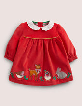 Load image into Gallery viewer, NWT Mini Boden Appliqué Velvet Smocked Dress