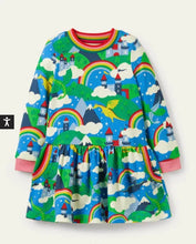 Load image into Gallery viewer, NWOT Mini Boden Cosy Printed Sweatshirt Dress