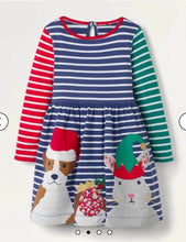 Load image into Gallery viewer, NEW Mini Boden Festive Appliqué Hotchpotch Dress