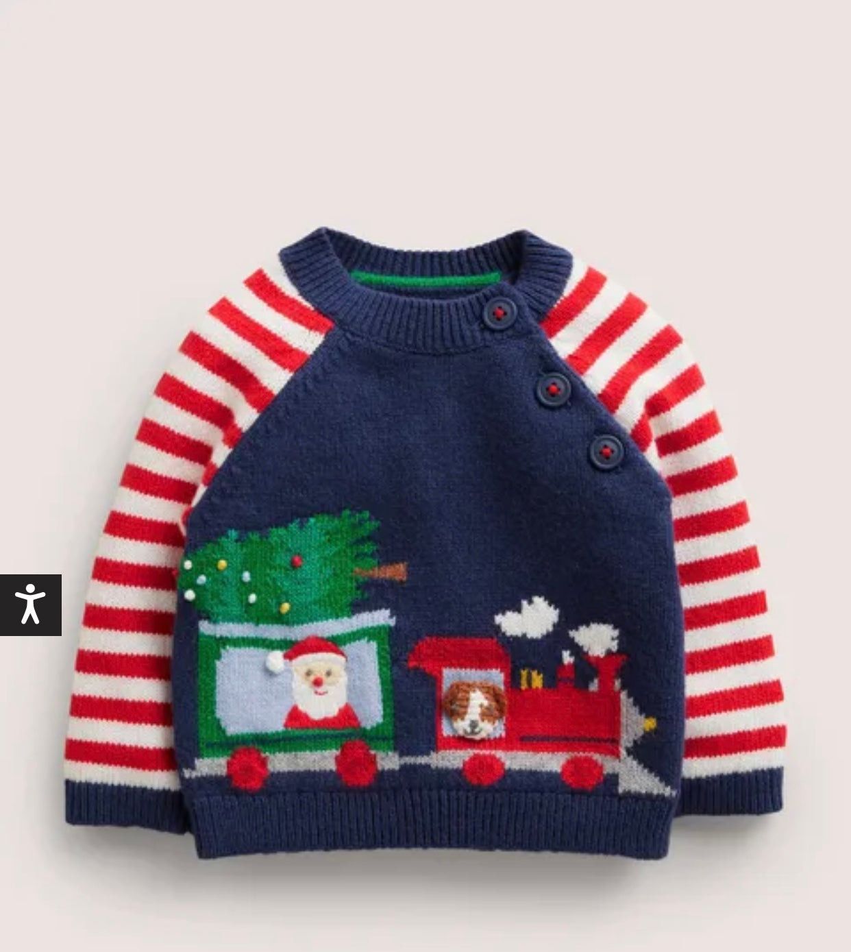 NWT Mini Boden Christmas Fun Jumper Mini World Explorers