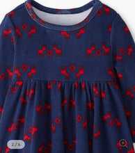 Load image into Gallery viewer, NWOT Hanna Andersson Baby Holiday Dress & Legging Set In Organic Cotton