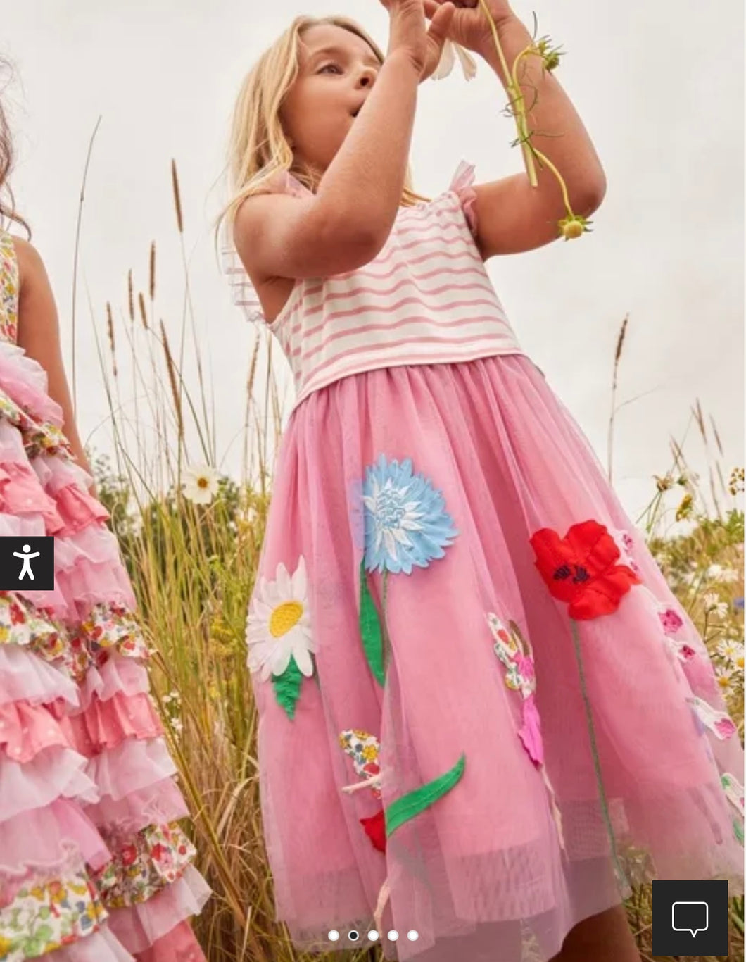 HTF NWT Mini Boden Flower Fairy Tulle Dress