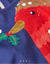 Load image into Gallery viewer, NWT Mini Boden Big Festive Appliqué Jersey Dress