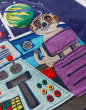 Load image into Gallery viewer, NWT Mini Boden Space Appliqué T-shirt