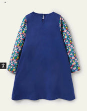 Load image into Gallery viewer, NWT Mini Boden Appliqué Dress-Starboard Blue Horse