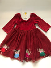 Load image into Gallery viewer, NWT Mini Boden Red Velvet Tulle Party Dress