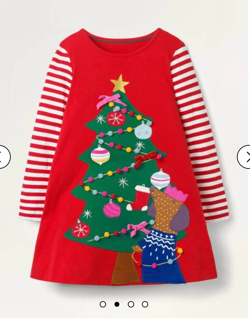 Girls Boden Red Festive Advent Calendar Dress - Red Girls Boden Red Festive Advent Calendar Dress - Red