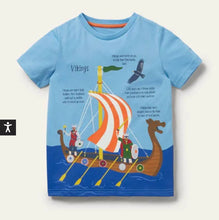 Load image into Gallery viewer, NWT Mini Boden Educational History T-shirt
