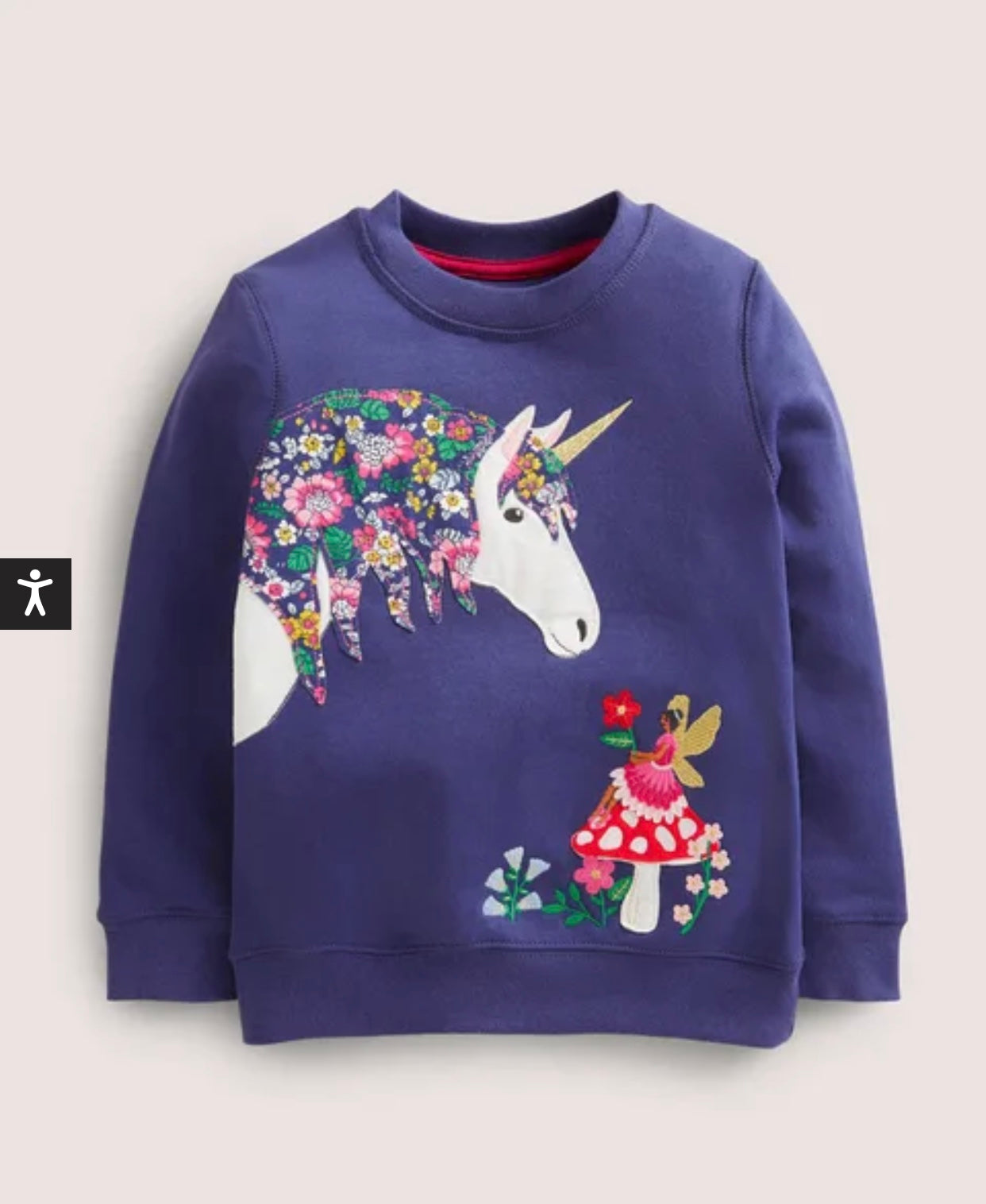 MWT Mini Boden Cosy newest Appliqué Half-zip Sweater 4-5Y