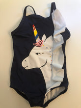 Load image into Gallery viewer, NWOT Hanna Andersson Sunblock Unicorn Ruffle Swimsuit 2Y/85cm