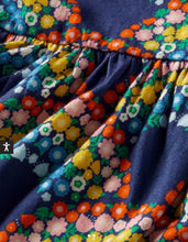 Load image into Gallery viewer, NWT Mini Boden Rainbow Floral Jersey Long-Sleeve Dress