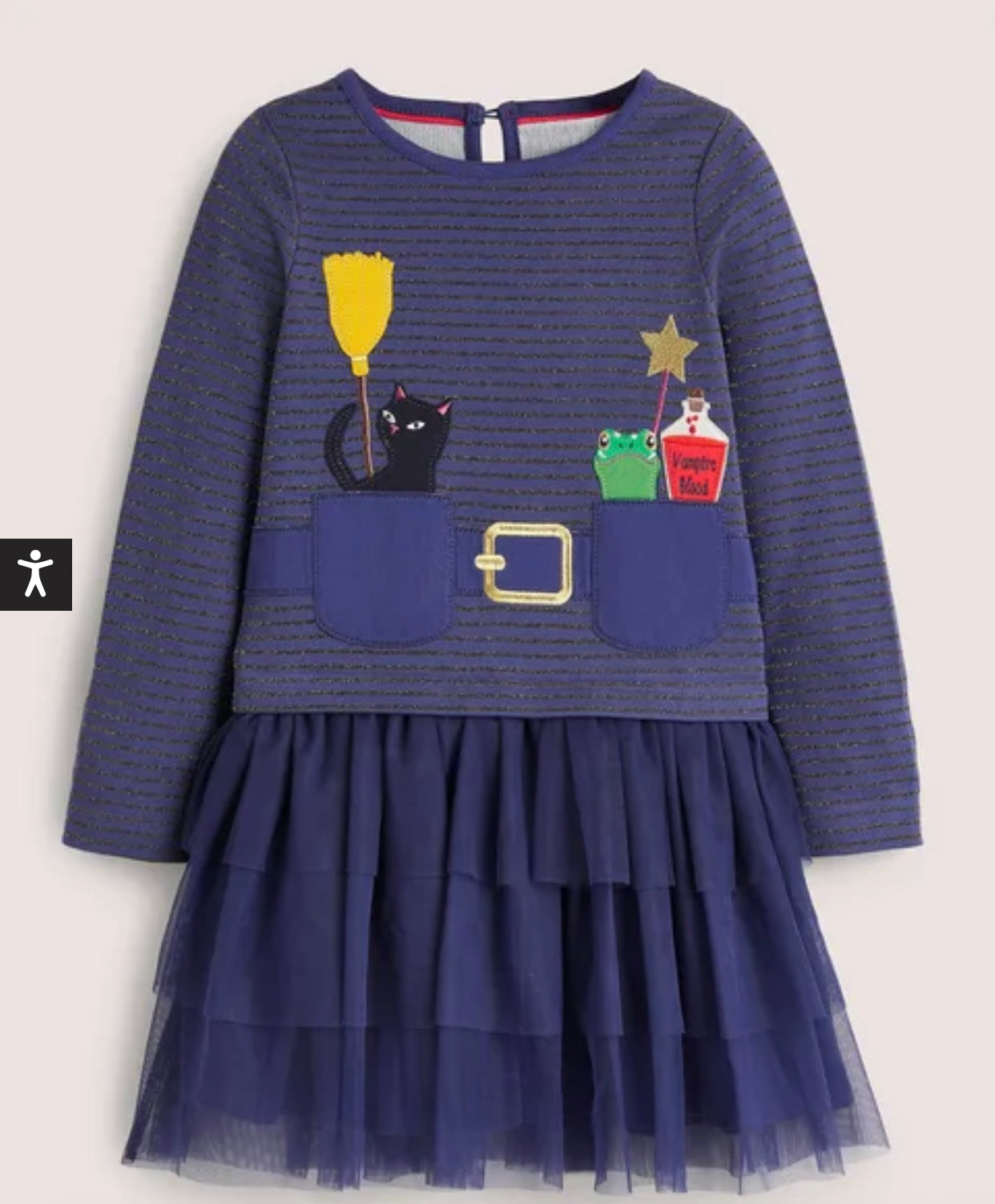 NWT Mini Boden Appliqué Tulle Sweat Dress 6-7Y buy