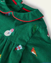 Load image into Gallery viewer, NWT Baby Boden Festive Embroidered Dress
