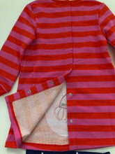 Load image into Gallery viewer, NWT Mini Boden Halloween Owl Stripe Sweatshirt Dress Set