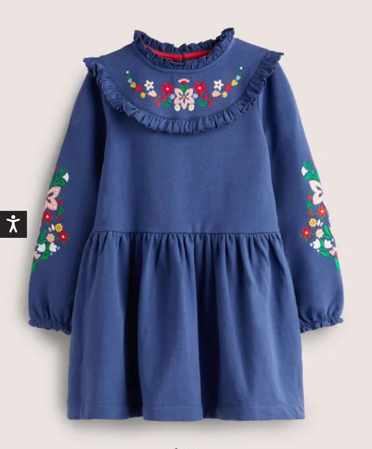 NWOT Mini Boden Embroidered Sweat Dress