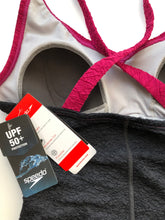 Load image into Gallery viewer, NWT Speedo Pebble Texture Color One Piece Recreational Swimsuit