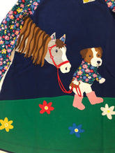 Load image into Gallery viewer, NWT Mini Boden Appliqué Dress-Starboard Blue Horse
