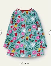 Load image into Gallery viewer, NWT Mini Boden Printed Jersey festive Pocket tunic