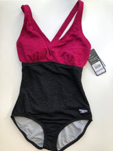 Load image into Gallery viewer, NWT Speedo Pebble Texture Color One Piece Recreational Swimsuit