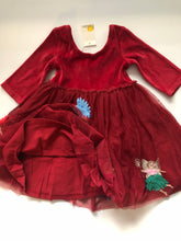 Load image into Gallery viewer, NWT Mini Boden Red Velvet Tulle Party Dress
