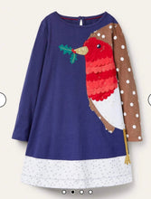 Load image into Gallery viewer, NWT Mini Boden Big Festive Appliqué Jersey Dress