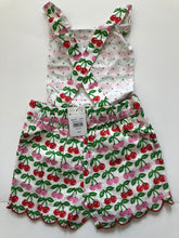 Load image into Gallery viewer, NWT Mini Boden Tie-waist Scallop Romper