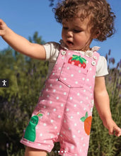 Load image into Gallery viewer, NWT Mini Boden Short Woven Overalls 🍓 🍐 🍊
