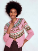 NWOT Boden Edie Fair Isle  Wool Blend Cardigan