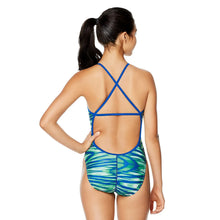 Load image into Gallery viewer, NWT Speedo Wave Wall Crossback One Piece Women&#39;s Performance Racing Swimsuit

