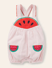 Load image into Gallery viewer, NWT Mini  Boden Fun Ticking Watermelons Romper
