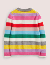 Load image into Gallery viewer, Mini Boden Rainbow Stripe Cardigan
