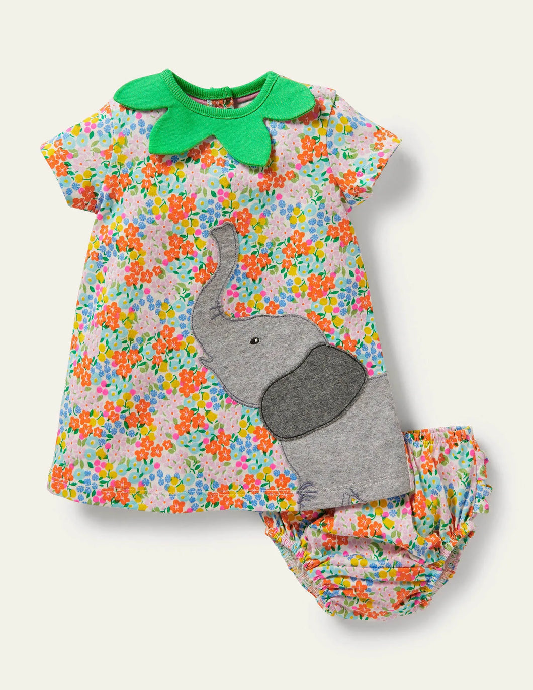 NWOT Mini Boden Floral Elephant Dress