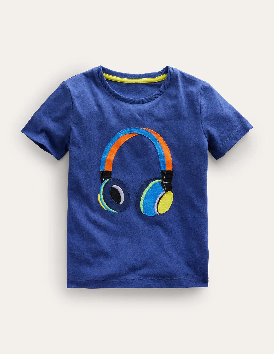 NWT Mini Boden Appliqué Headphones T-shirt