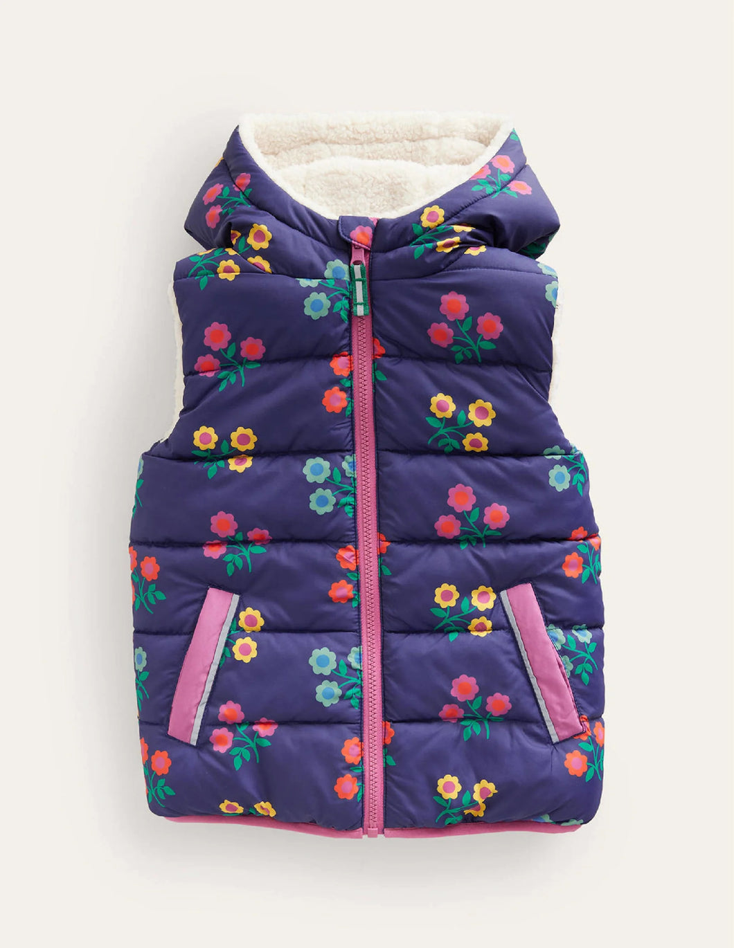 NWOT Mini Boden Borg Mix Reversible Vest