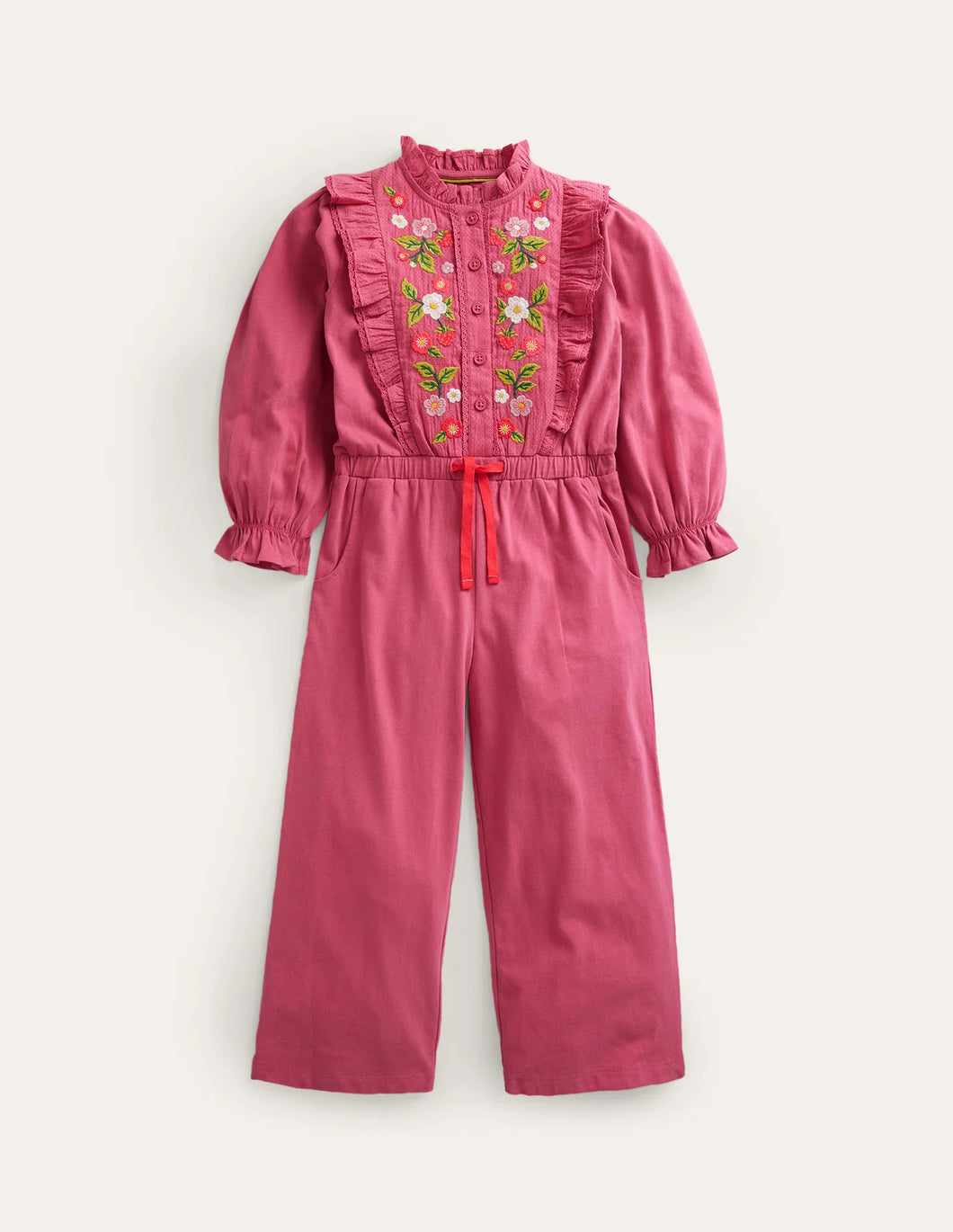 NWT Mini Boden Embroidered Jersey Jumpsuit