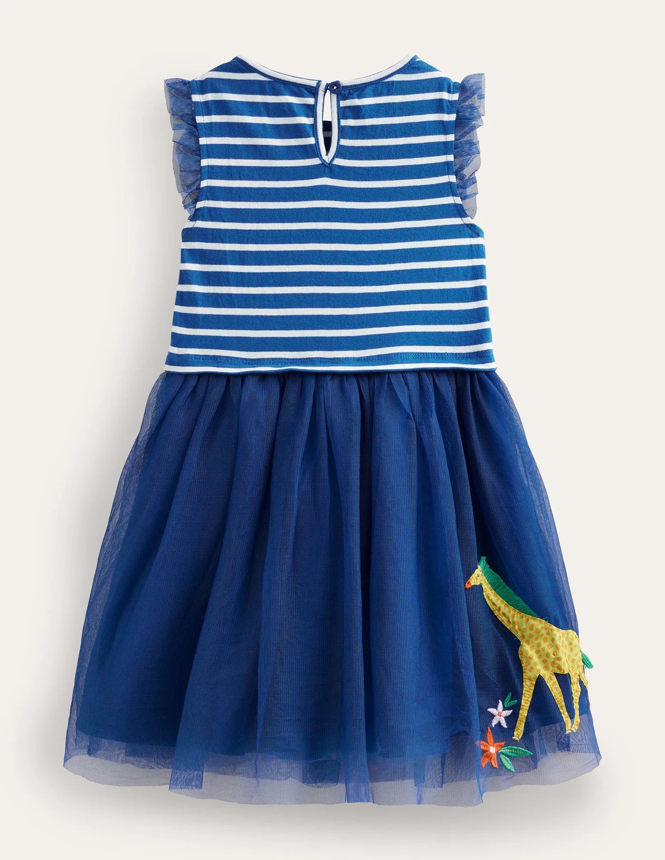Girls Boden Tulle Mix Appliqu Dress - Blue Girls Boden Tulle Mix Appliqu Dress - Blue