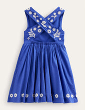 Load image into Gallery viewer, NWT Mini Boden Embroidered Cross-Back Dress
