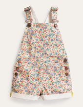 Load image into Gallery viewer, NWT Mini Boden Heart Pocket Short Dungaree
