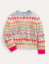 Load image into Gallery viewer, NWT Mini Boden Oversized Fair Isle Cardigan

