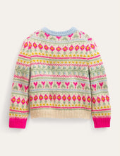 Load image into Gallery viewer, NWT Mini Boden Oversized Fair Isle Cardigan
