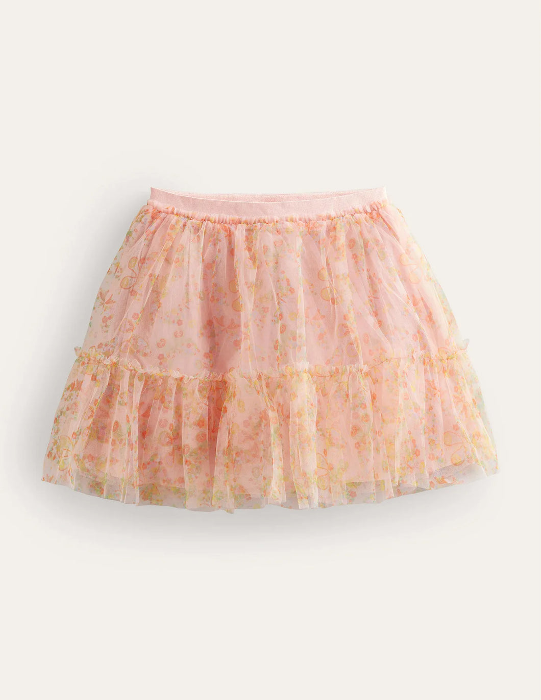 NWT Mini Boden Printed Tiered Tulle Skirt