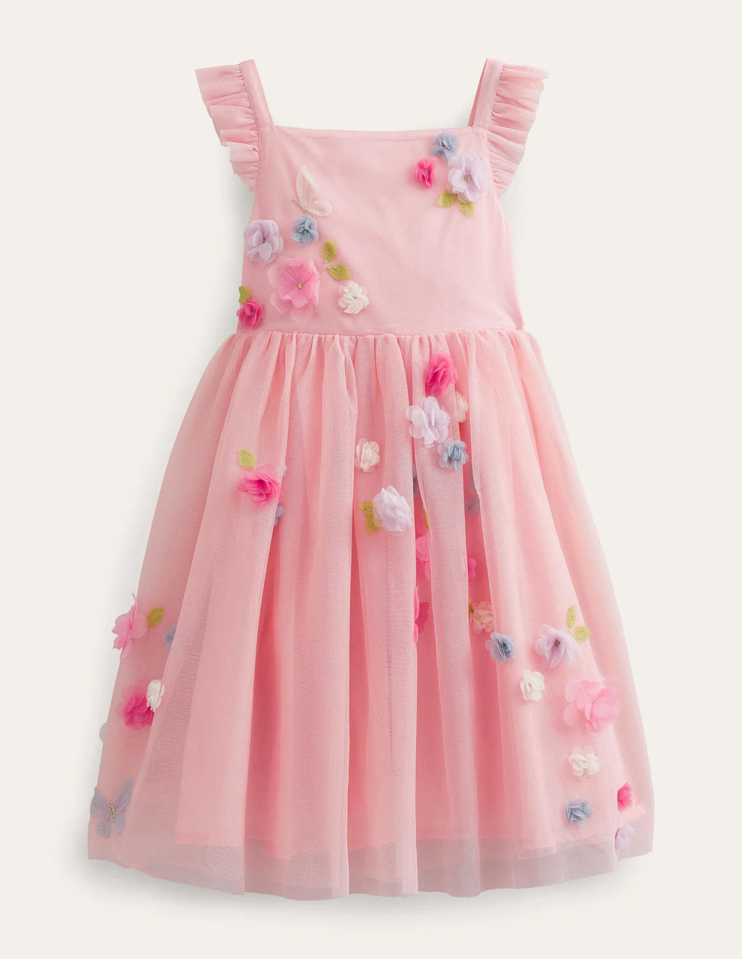 NWT Mini Boden Flutter Flower Tulle Dress