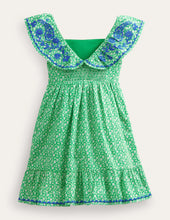 Load image into Gallery viewer, NWT Mini Boden Embroidered Pinafore Dress

