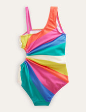 Load image into Gallery viewer, NWT Mini Boden Ruched Cut Out Swimsuit
