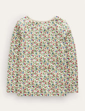 Load image into Gallery viewer, NWT Mini Boden Puff Sleeve Appliqué T-shirt
