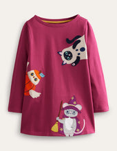 Load image into Gallery viewer, NWT Mini Boden Appliqué Cats Jersey Tunic
