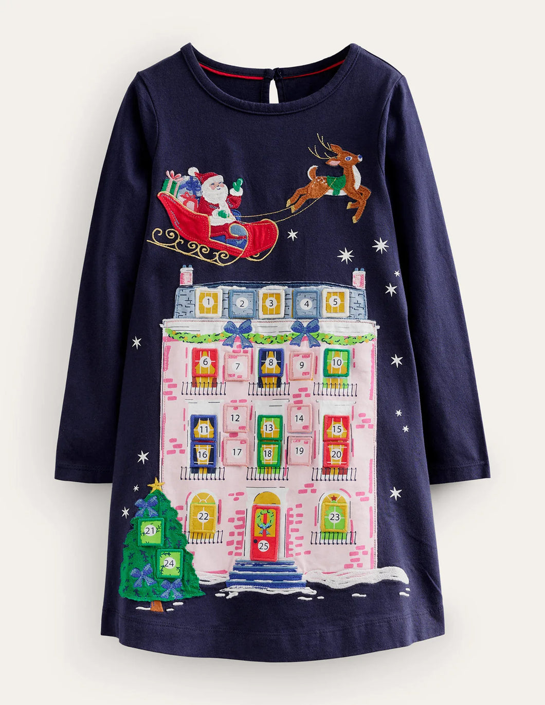 NWT Mini Boden Advent Calendar Appliqué Dress