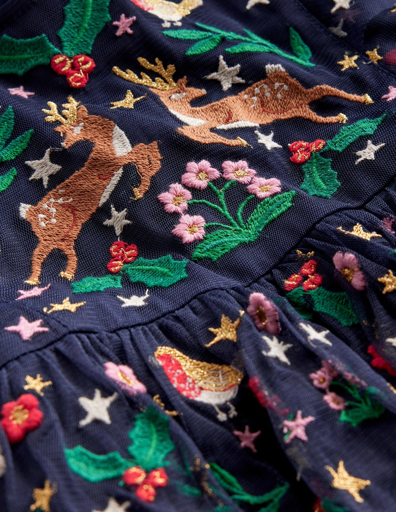 Mini Boden Embroidered Tulle Party Dress in French Navy at Nordstrom, Size 7-8Y Mini Boden Embroidered Tulle Party Dress in French Navy at Nordstrom, Size 7-8Y