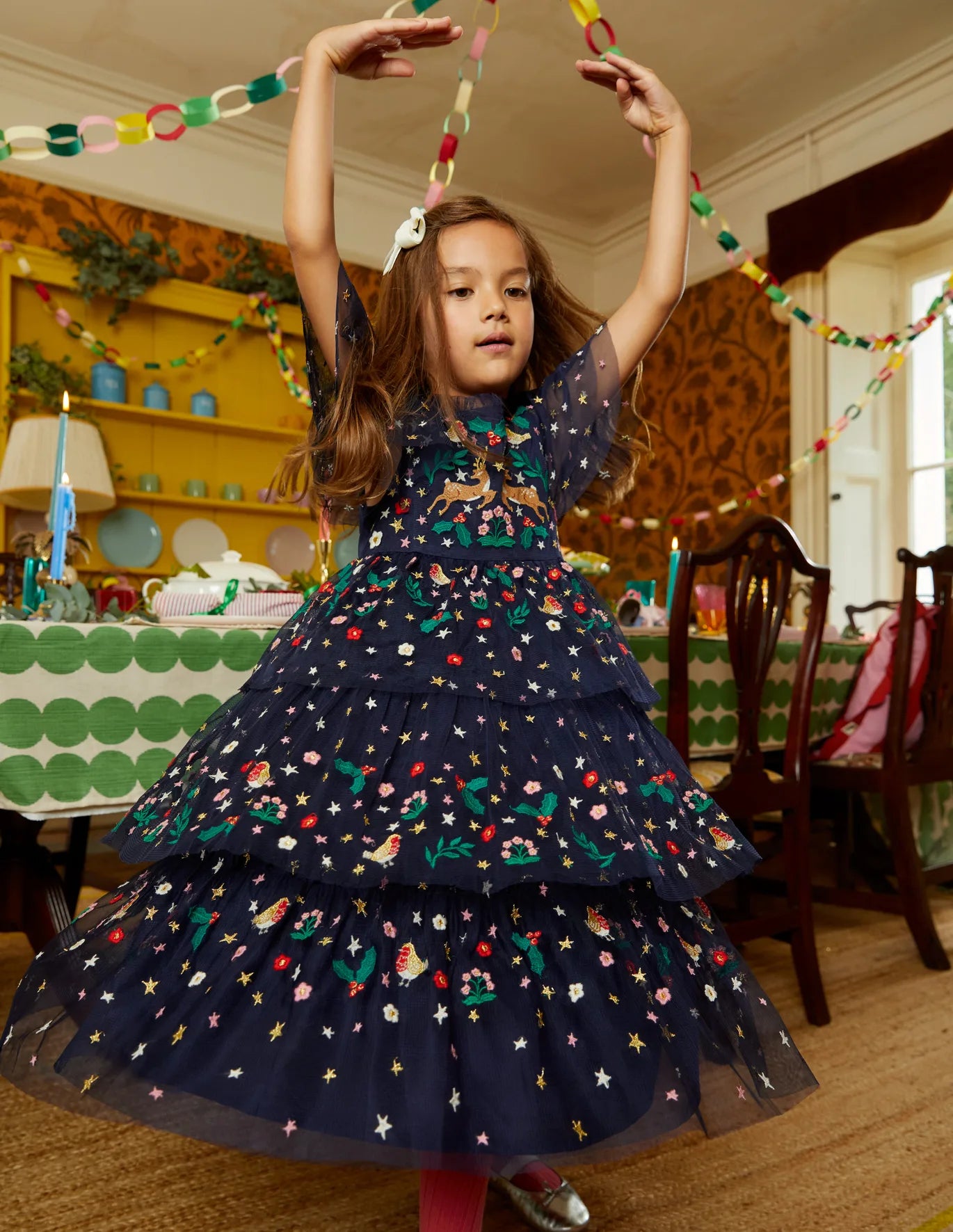 Mini Boden Embroidered Tulle Party Dress in French Navy at Nordstrom, Size 7-8Y Mini Boden Embroidered Tulle Party Dress in French Navy at Nordstrom, Size 7-8Y